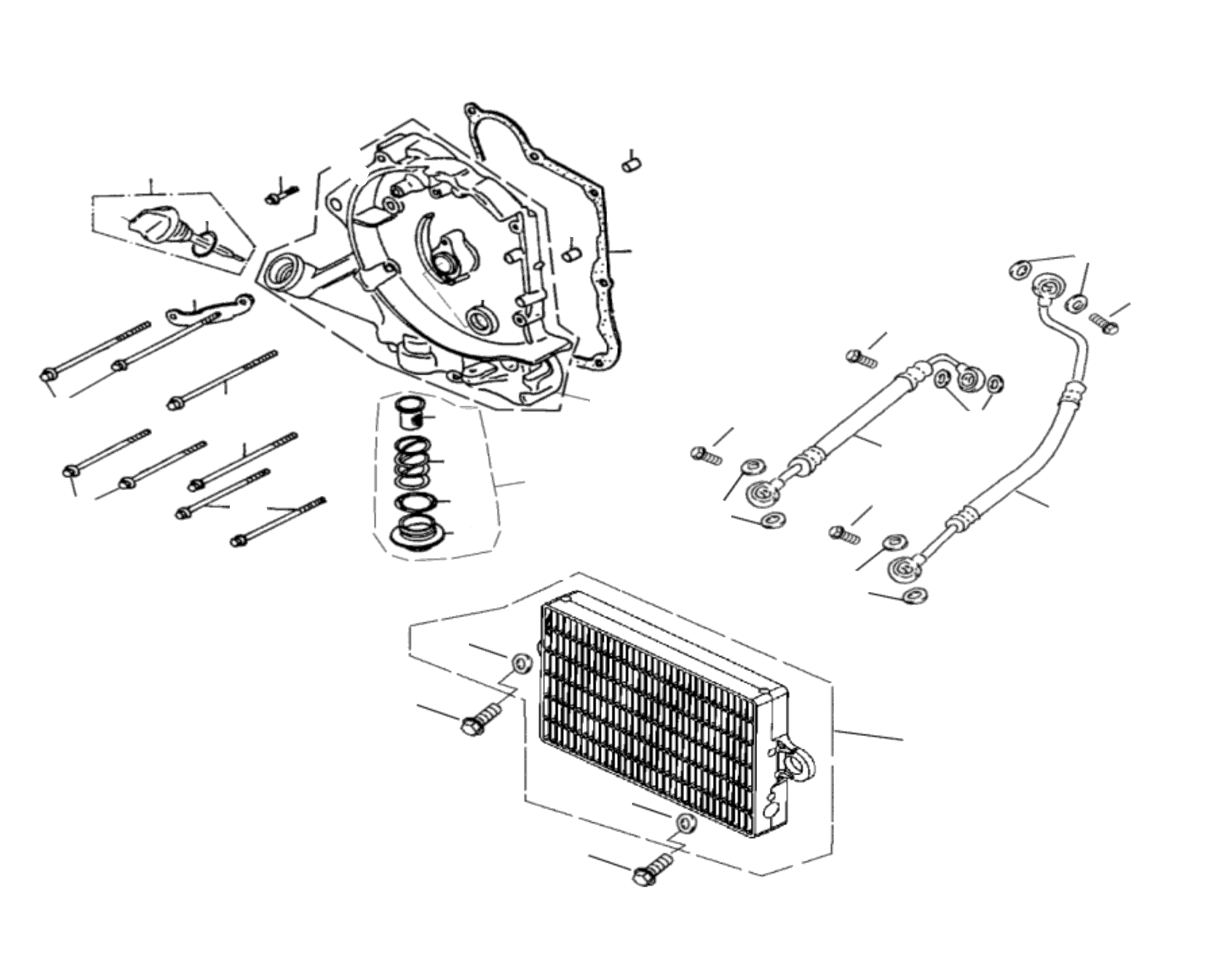 Motorgehäusedeckel rechts / Ölkühler