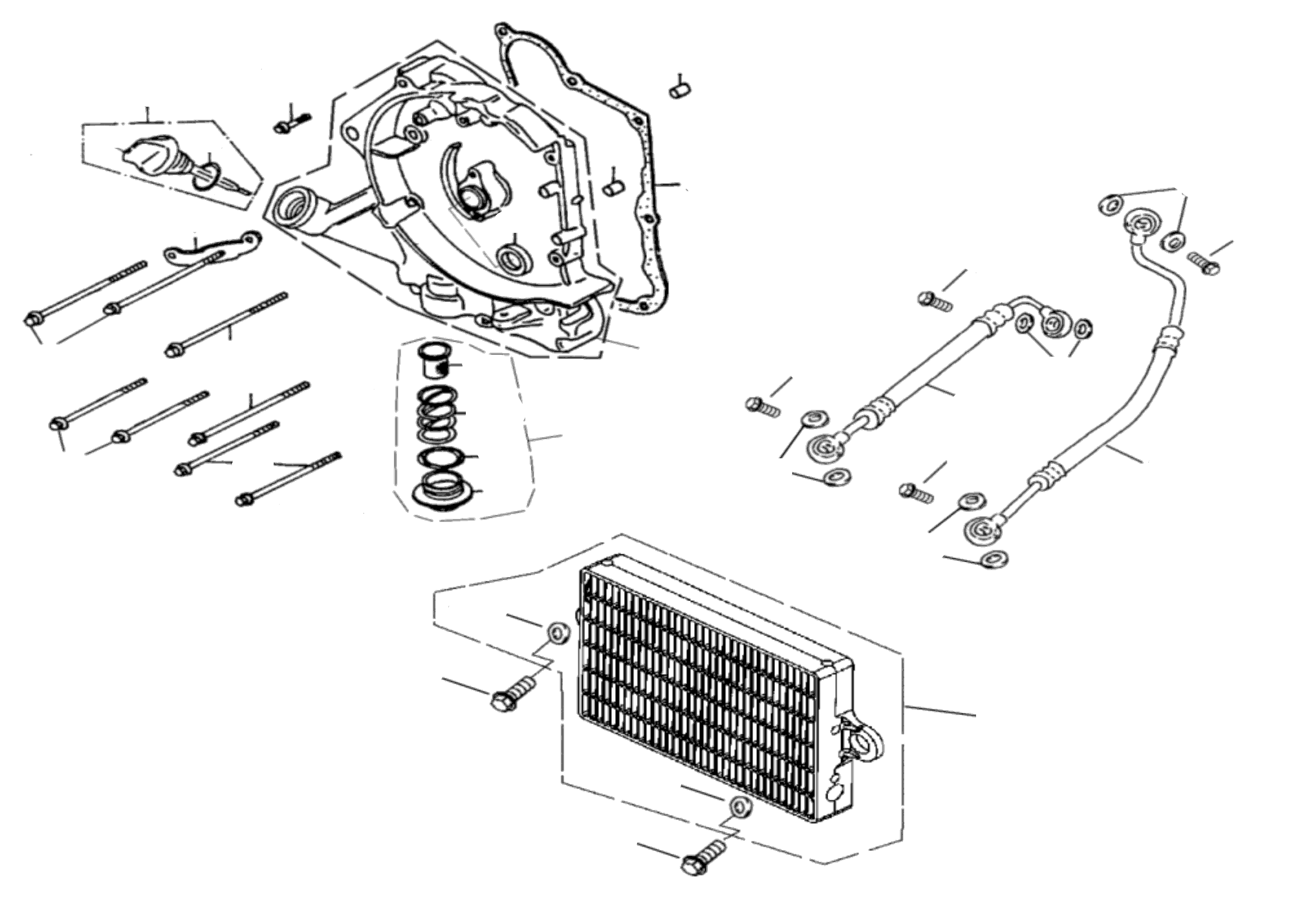 Motorgehäusedeckel rechts / Ölkühler